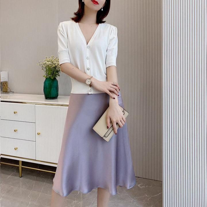 Damen Eleganter, schwingender Midi-Rock Drune