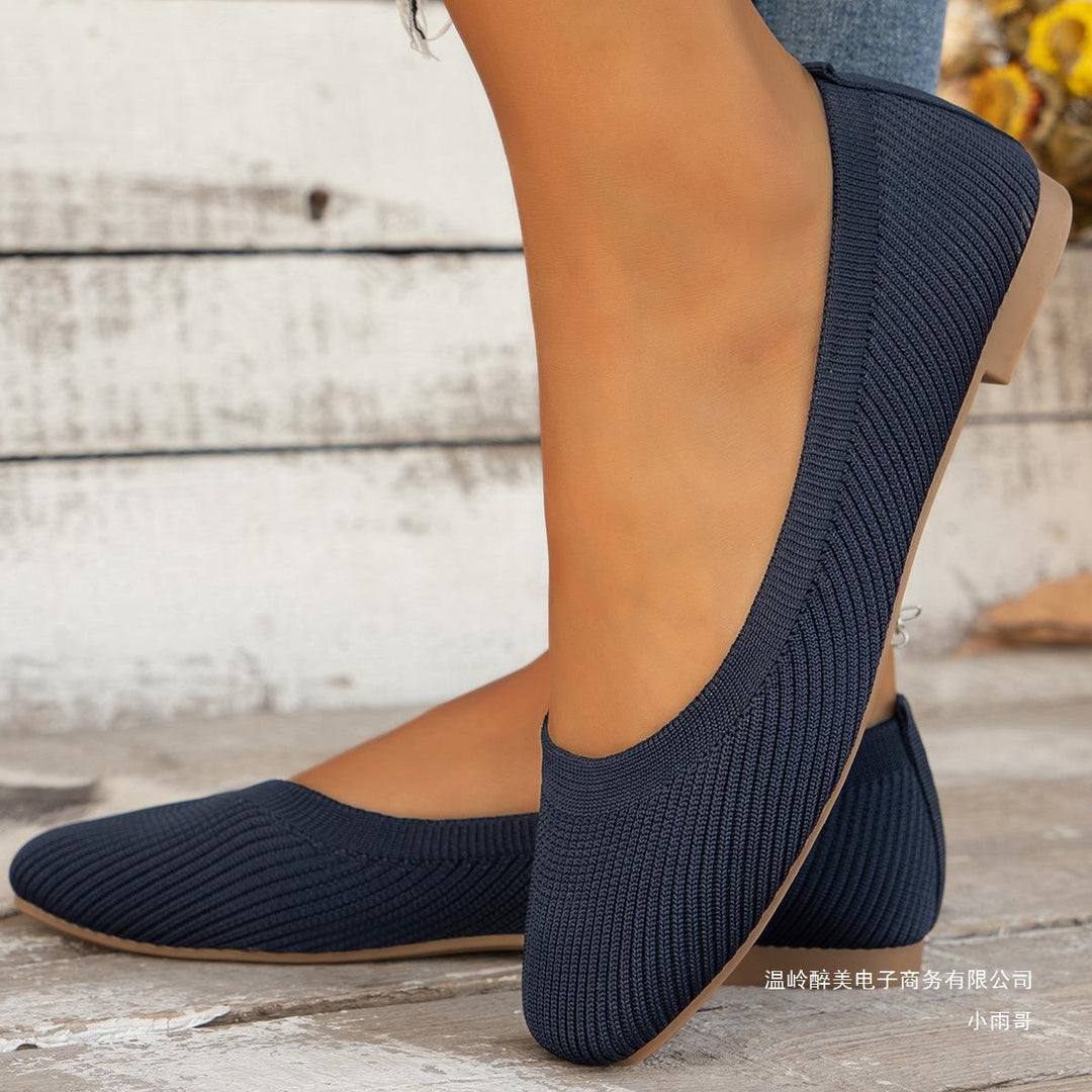 Damen Flexible Strick‑Slipper mit orthopädisch gepolstertem Fußbett Drune