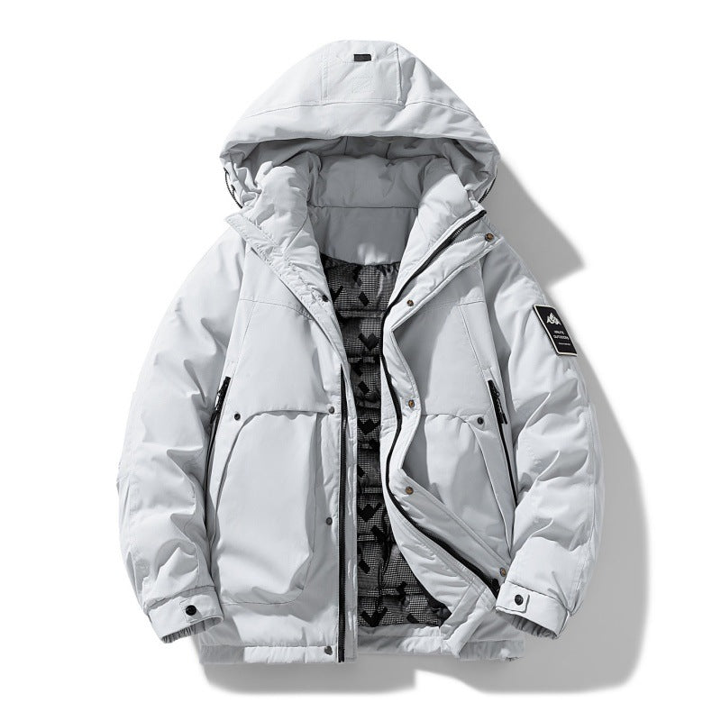 Unisex wasserabweisende gesteppte Winterjacke mit Kapuze und Thermoisolierung Drune