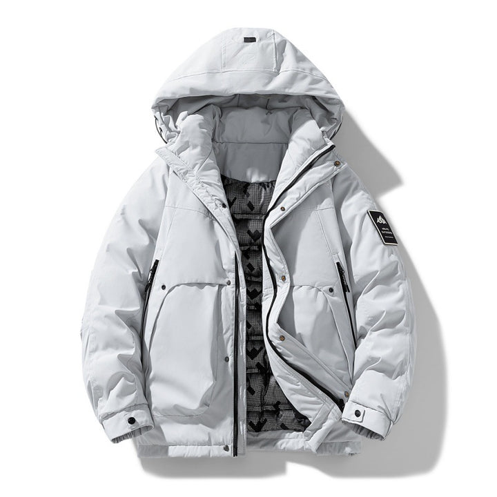 Unisex wasserabweisende gesteppte Winterjacke mit Kapuze und Thermoisolierung Drune