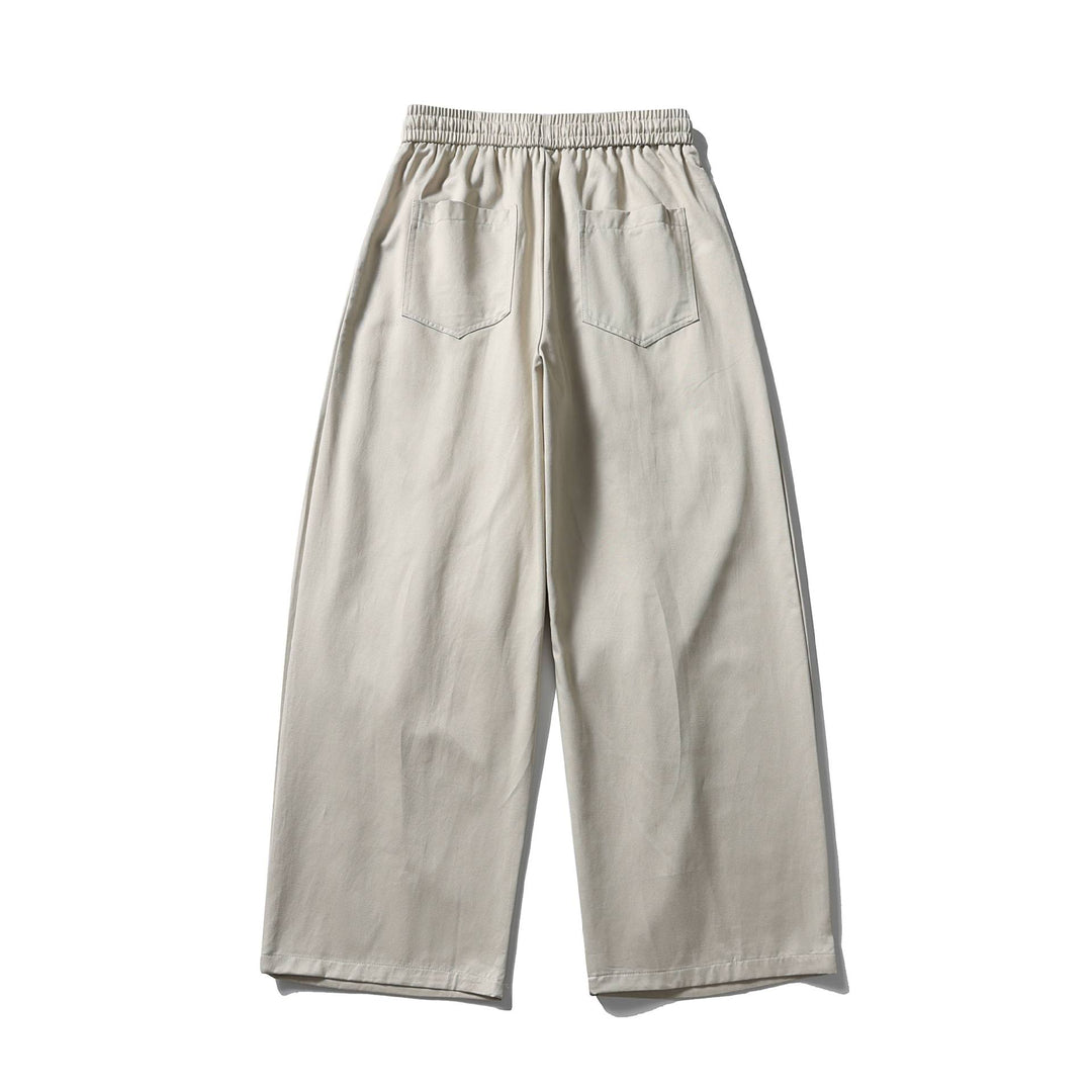 Damen Weite Culotte-Hose mit hohem elastischem Bund und Kordelzug Drune