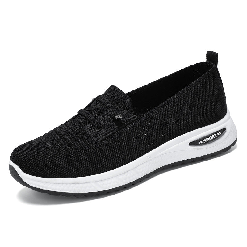 Damen Sportliche Sneaker mit elastischem Strick-Obermaterial und dämpfender Sohle Drune