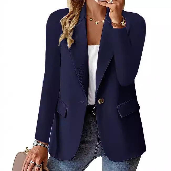 Damen moderner Blazer mit tailliertem Schnitt und praktischen Taschen Drune