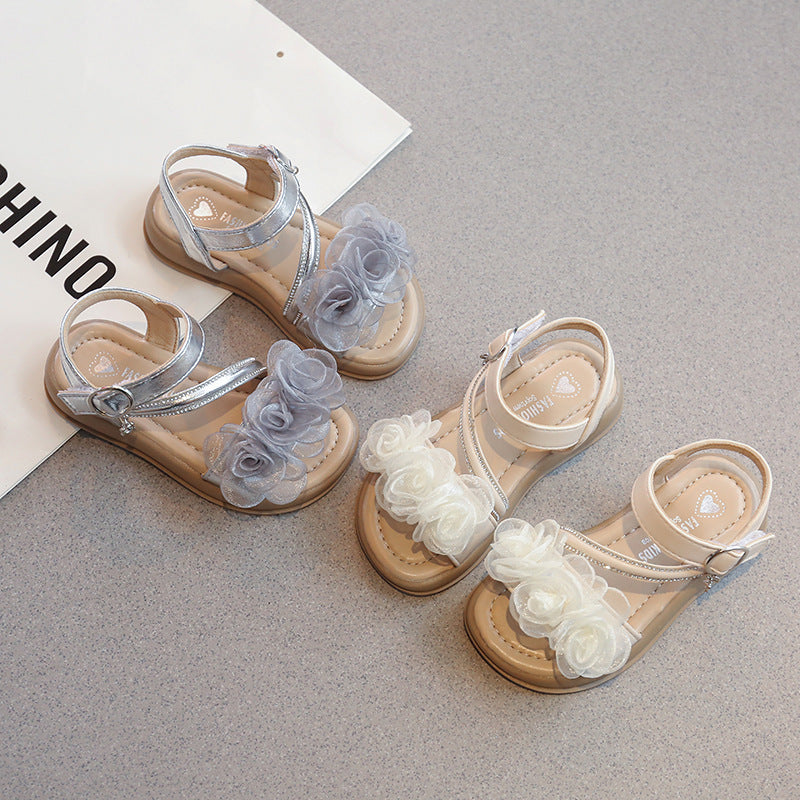 Mädchen Floral Verzierte Komfort Sandalen Drune