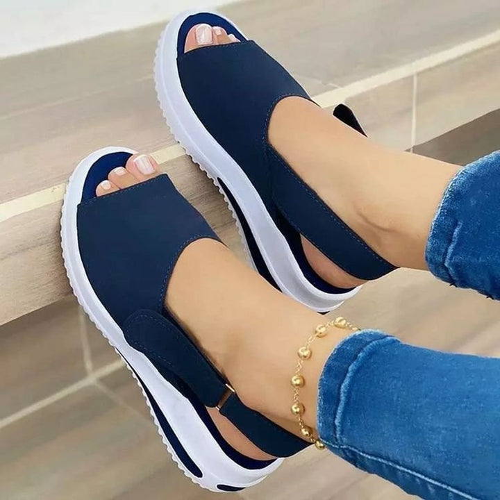 Damen Bunte Sandalen mit elastischer Ferse Drune