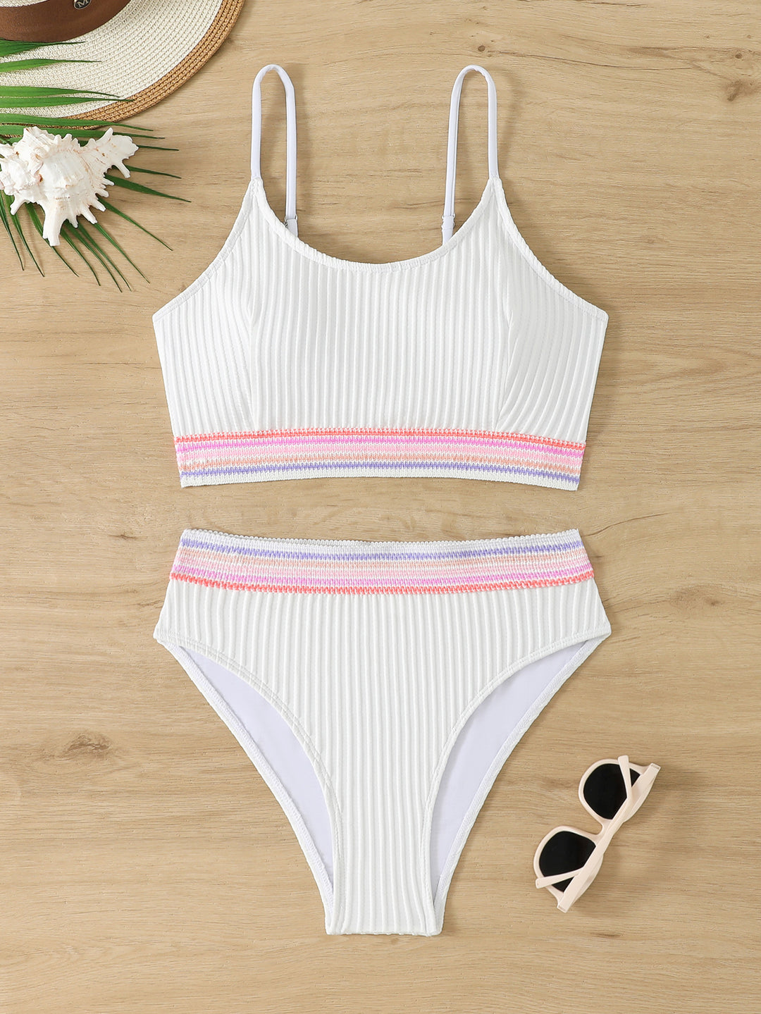 Damen Sportliches Ripp-Bikini-Set Drune