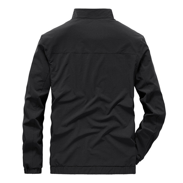 Herren Leichte Softshell-Windjacke mit Stehkragen wasserabweisenden Reißverschlüssen und Mesh-Innenfutter Drune