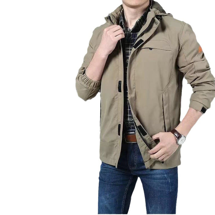 Herren leichte technische Fieldjacke mit Mehrzwecktaschen und verstellbarem Saum Drune