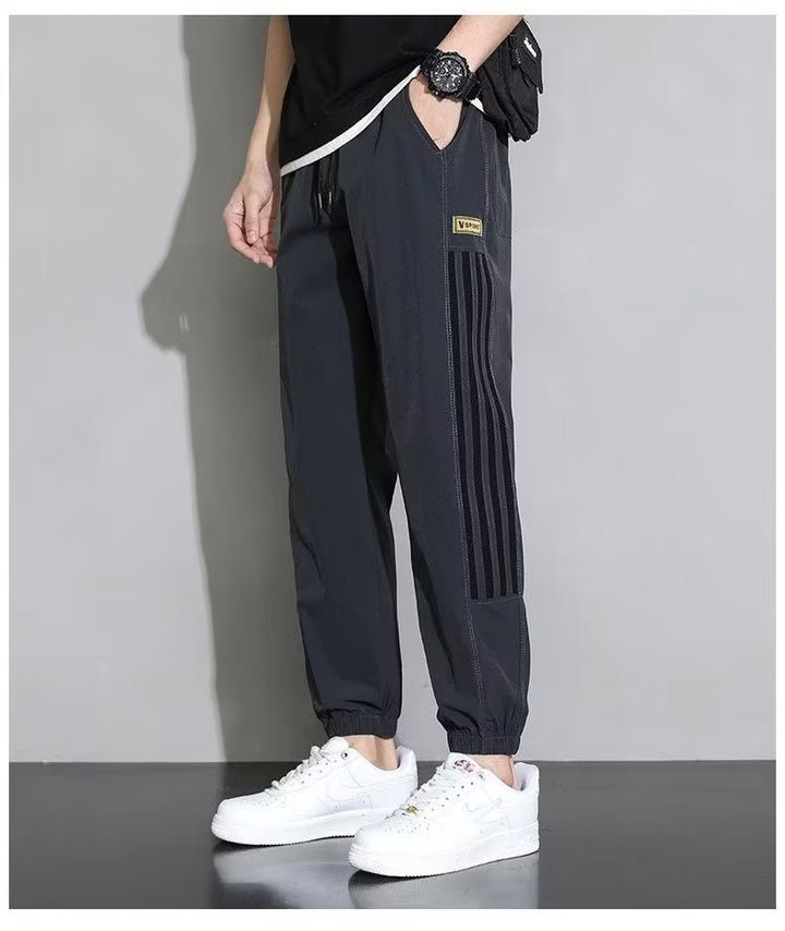 Damen Sportliche Trainingshose mit seitlichen Streifen Drune