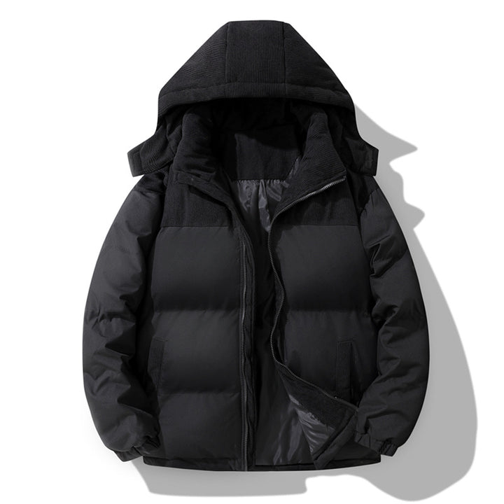 Damen Stepp-Winterjacke mit Cord-Schulterdetail, Kapuze und Zwei-Wege-Reißverschluss Drune