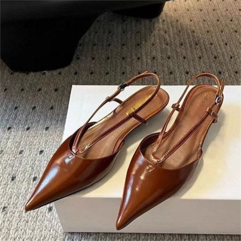 Damen spitze Slingback Pumps aus feinem Leder Drune