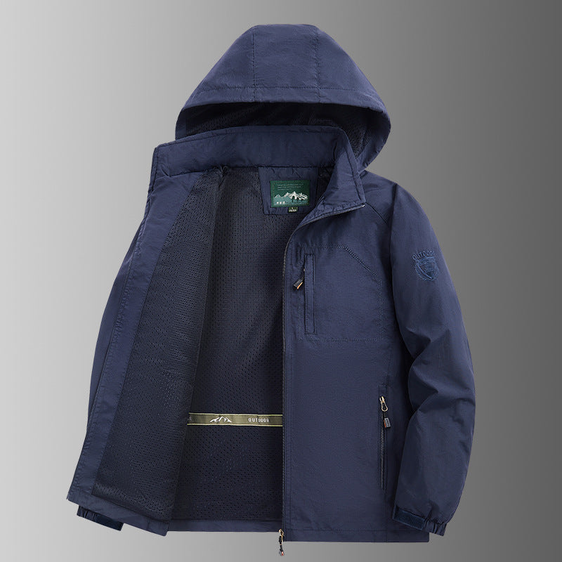 Herren Winddichte Outdoorjacke mit praktischen Taschen Drune