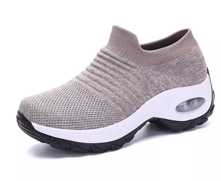 Damen gestrickter Slip-On Sportsneaker mit luftgepolsterter Zwischensohle Drune