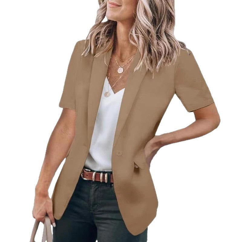 Damen Blazer mit Kurzarm und elegantem Schnitt Drune