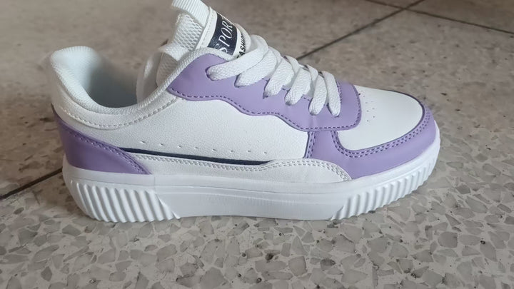 Damen nan Plateau-Sneaker mit besonders dicker Laufsohle und gepolstertem Komfortfußbett Drune