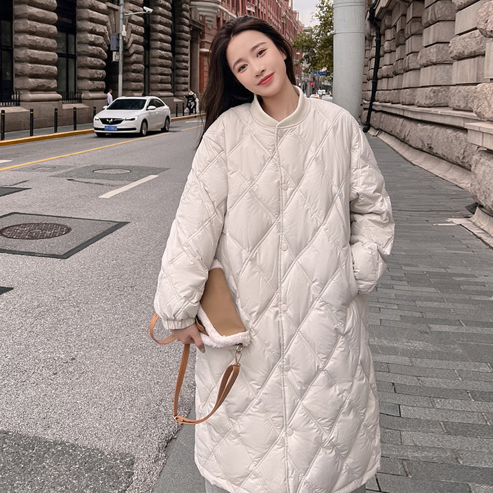Damen Oversized Steppjacke mit elegantem Schnitt und praktischen Taschen Drune