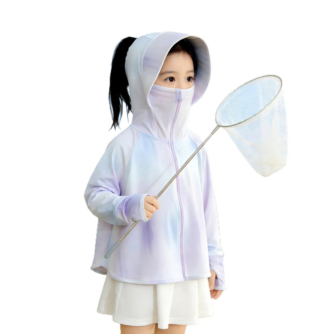 Unisex nan leichte Kinder-Sonnenjacke mit UV-Schutz, Kapuze und wasserabweisendem Funktionsstoff  Drune