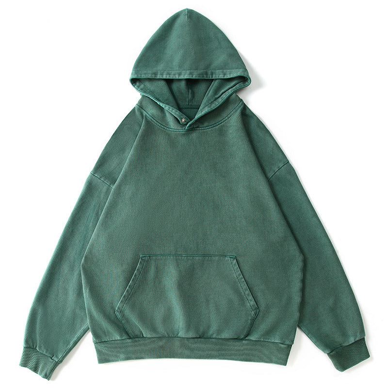 Unisex Oversize-Kapuzenpullover mit Kängurutasche und Vintage-Waschung Drune