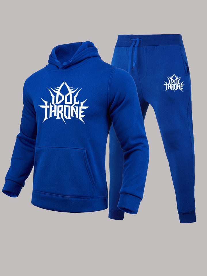 Herren Hoodie und Jogginghose Set mit auffälligem Logo-Design Drune