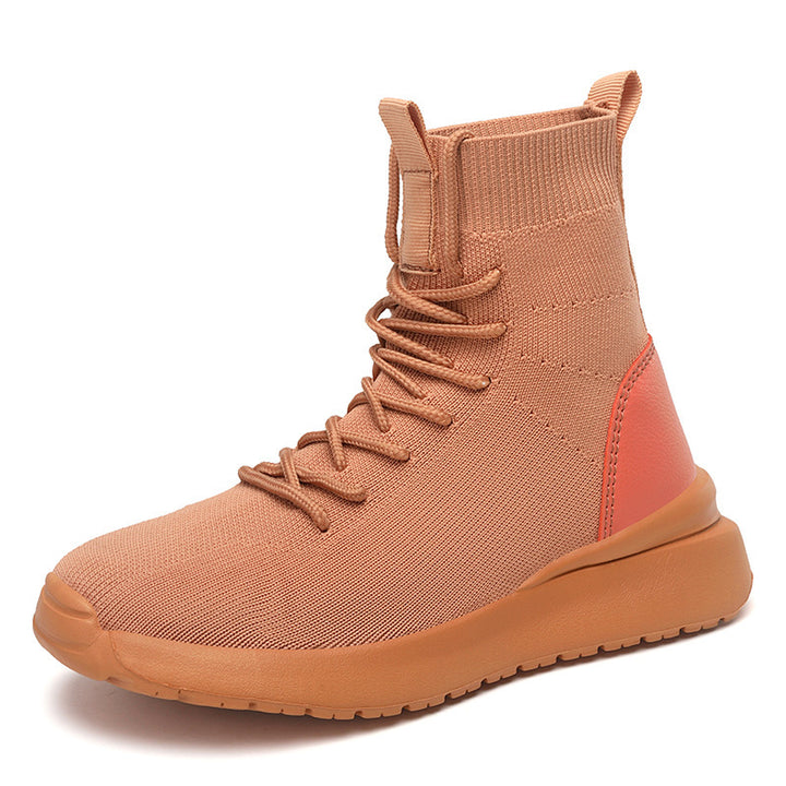Damen High-Top Sock-Style Sneakers mit atmungsaktivem Strick-Obermaterial Drune