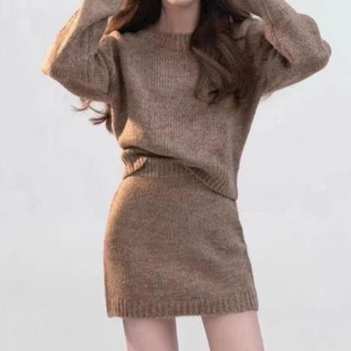 Damen Strickkleid mit lässigem Schnitt und feiner Textur Drune