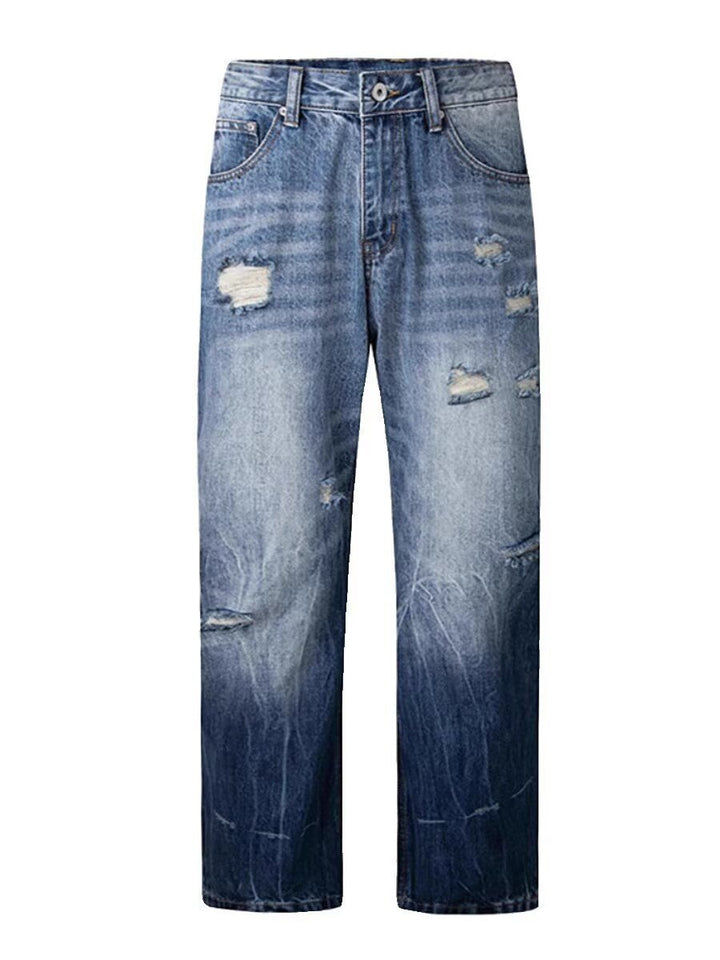 Damen Destroyed Baggy Jeans Drune