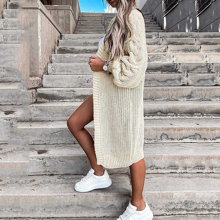 Damen Strickcardigan mit weiten Ärmel Drune