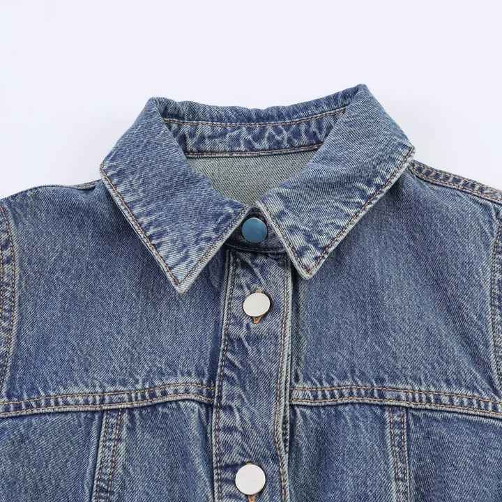 Damen Jeanskleid mit taillierter Silhouette und praktischen Taschen Drune