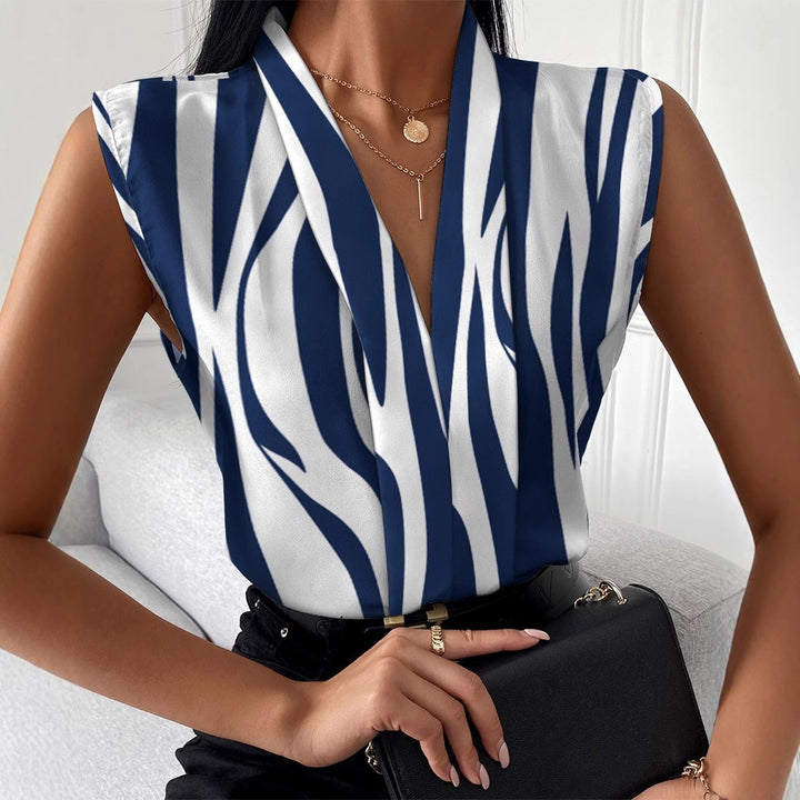 Damen Stilvolle Ärmellose Bluse Drune