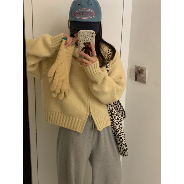 Damen Kuscheliger Hoodie-Cardigan mit Reißverschluss und großen Taschen Drune