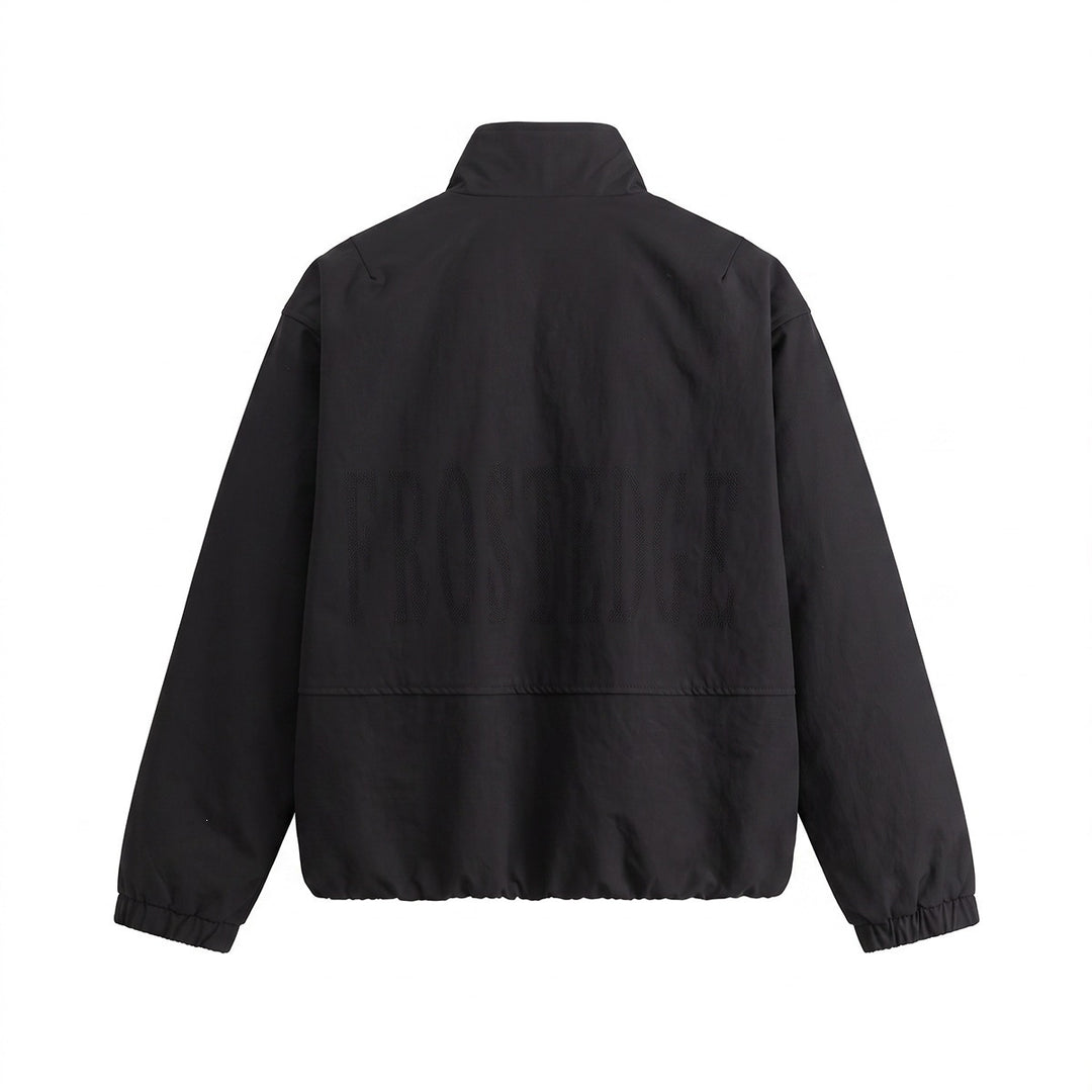 Herren Kurz geschnittener minimalistischer Boxy‑Blouson mit Stehkragen und Druckknopfblende Drune