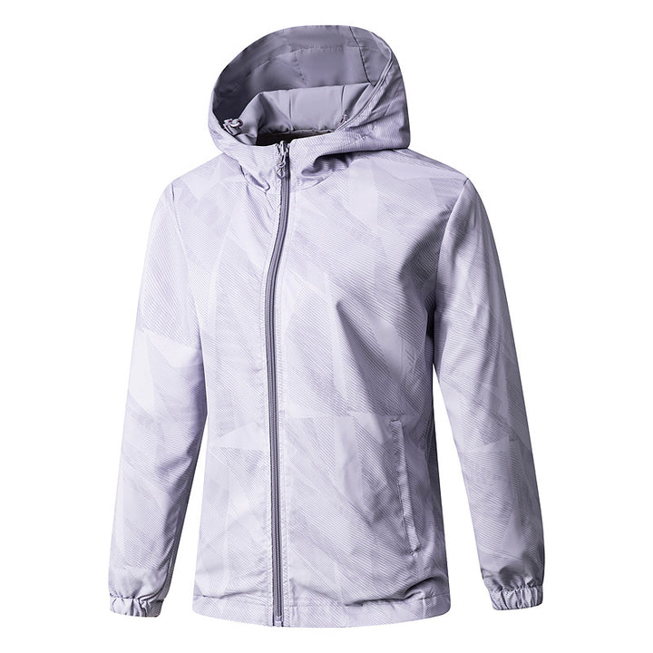 Damen Leichte technische Kapuzenjacke wasserabweisend mit Vollzip und elastischen Bündchen Drune