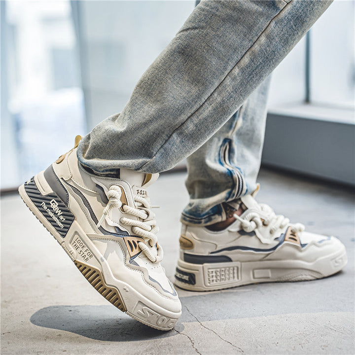 Damen modische Chunky Sneakers mit auffälligem Branding und strapazierfähigem Obermaterial Drune