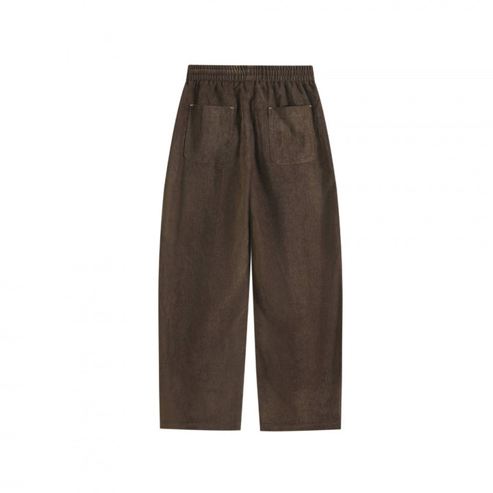Damen Weite Culotte-Hose mit elastischem Bund und Tunnelzug Drune