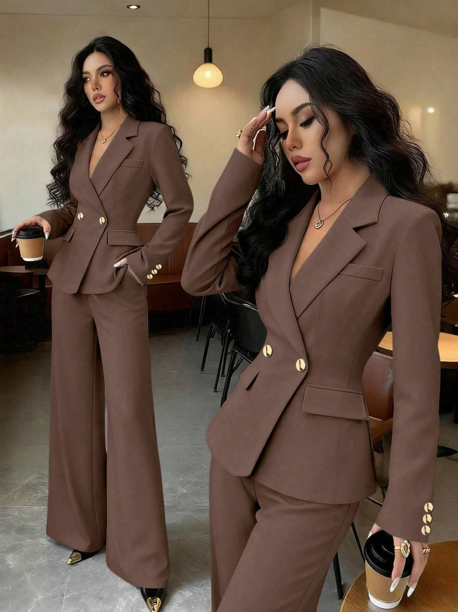 Damen Elegantes Blazer- und Hosen-Set Drune