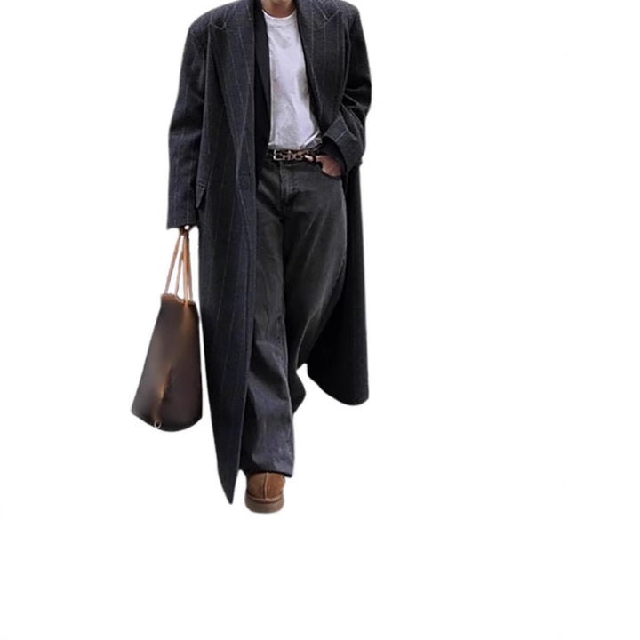 Damen eleganter lang geschnittener Blazer Drune