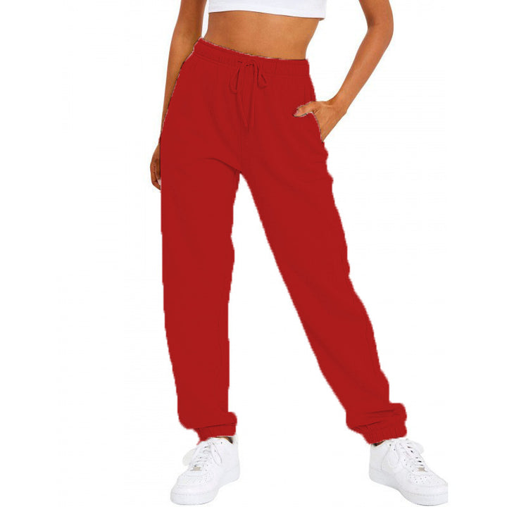 Damen nan locker sitzende Jogginghose mit hohem Komfortbund, verstellbarem Kordelzug und tiefen Seitentaschen Drune