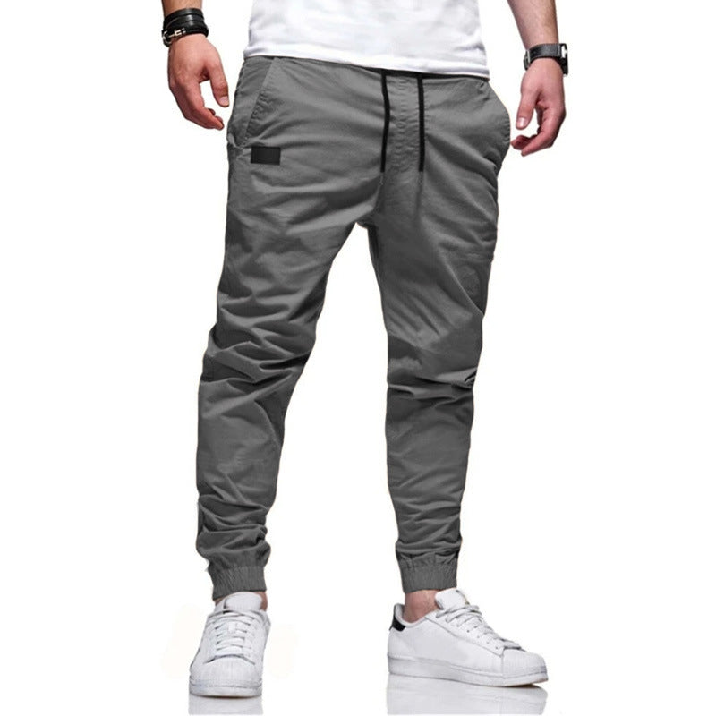 Herren urbaner tapered Twill-Jogger mit elastischem Knöchelabschluss Kordelbund und diskreter Utility-Tasche Drune