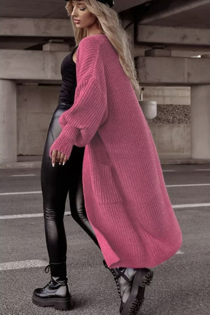 Damen Grobstrickmantel im lässigen Oversized-Stil mit tiefen Taschen Drune