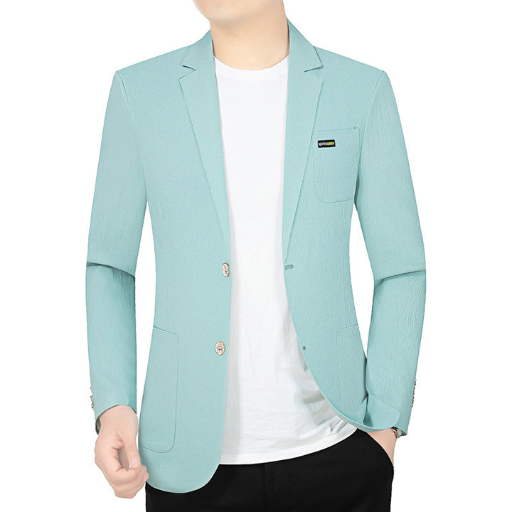 Herren Modernes Stretch Business-Sakko mit schmalem Schnitt und aufgesetzten Taschen Drune