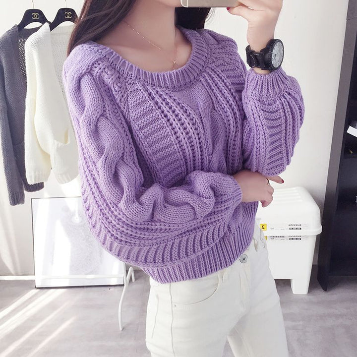 Damen Gemusterter Chunky Pullover Drune