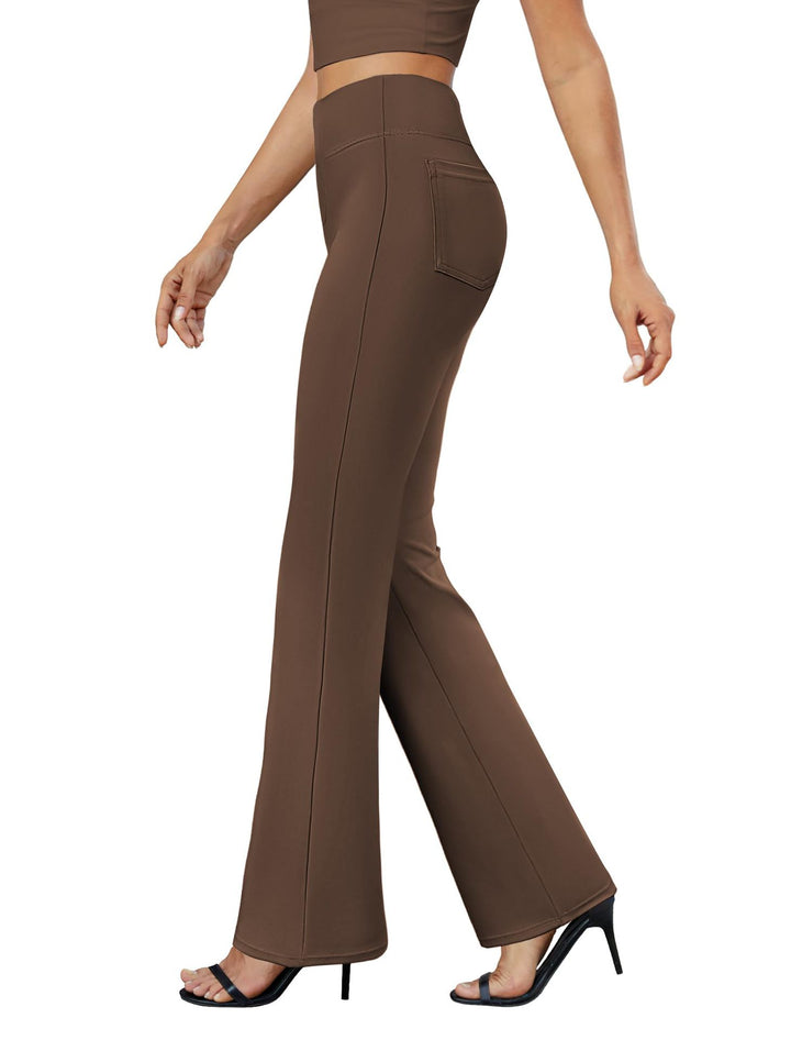 Damen Hochtaillierte Bootcut-Hosen Drune