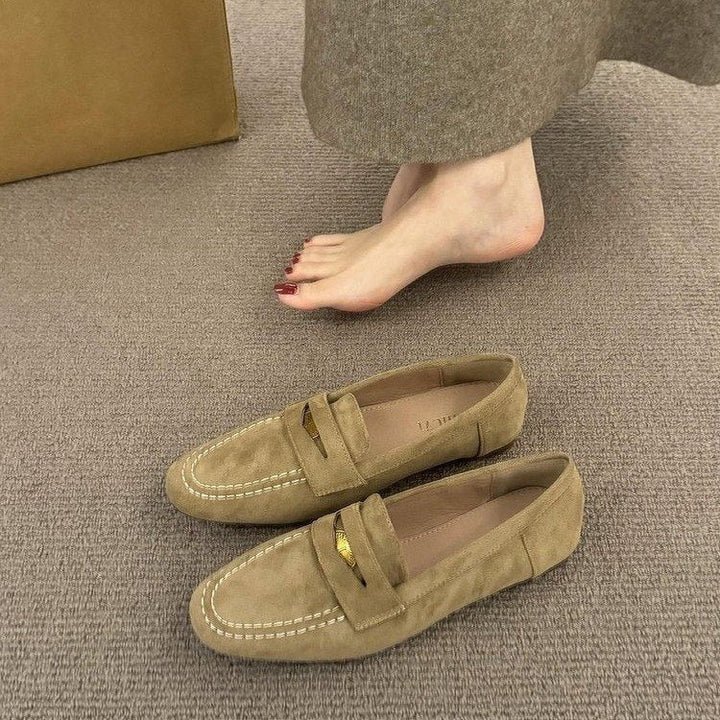 Damen Mokassins mit weichem Wildleder und elegantem Riemenverschluss Drune