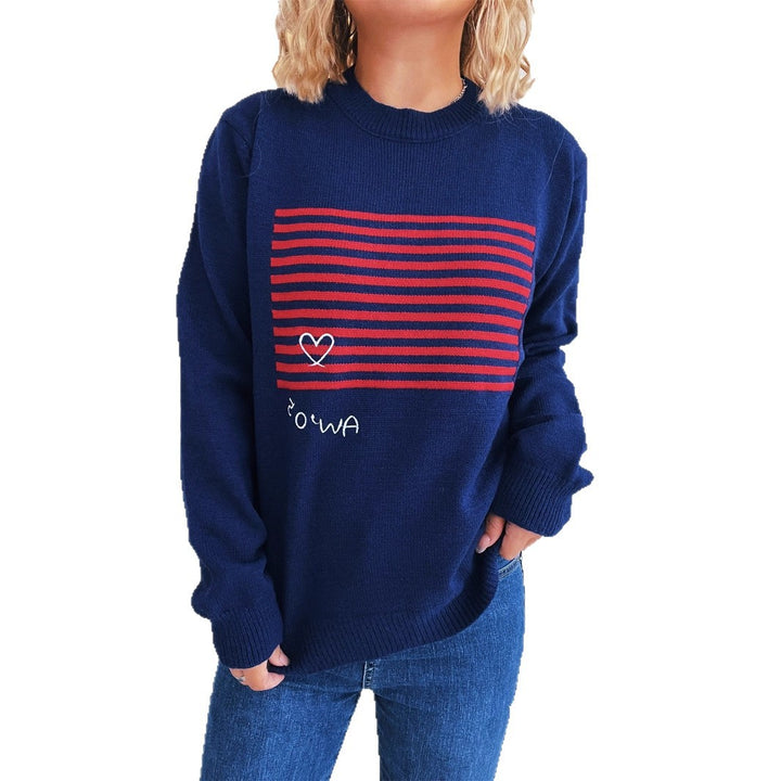 Damen gemütlicher Sweatshirt mit grafischem Print Drune