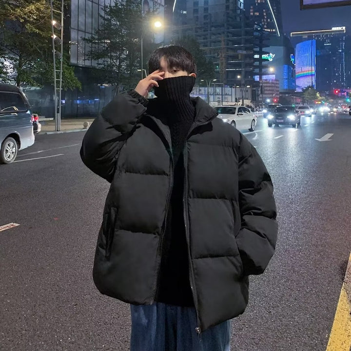 Herren gesteppte Winterjacke mit hohem Kragen und praktischen Taschen Drune