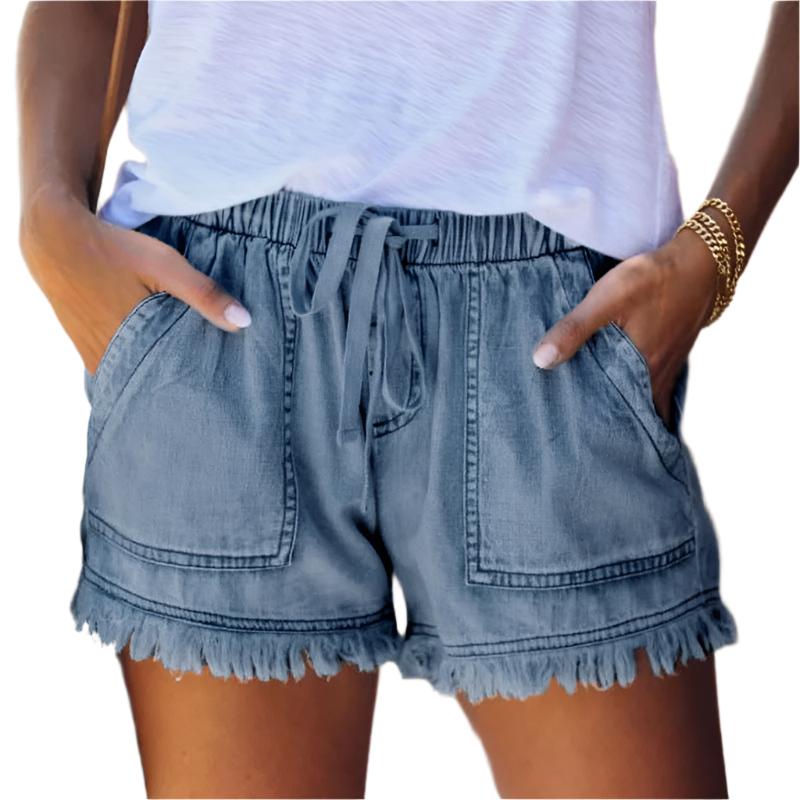 Drune | High-Waist Denim-Shorts