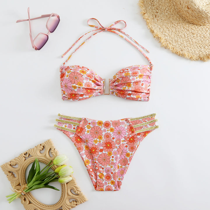 Damen Bandeau-Bikini mit verstellbaren Trägern und elegantem Schnitt Drune