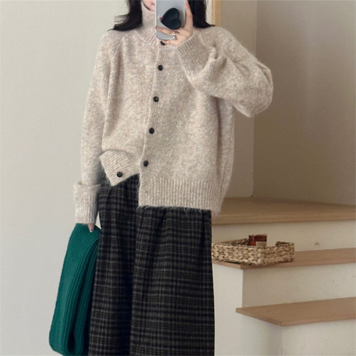 Damen Kuschelige Strickjacke mit feinen Knopfdetails und lässigem Schnitt Drune