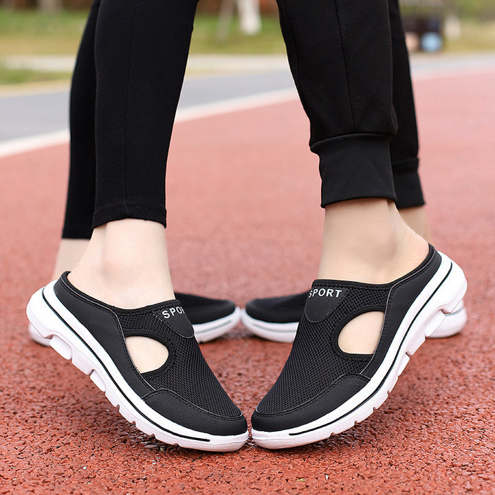 Damen nan atmungsaktive Netzgewebe-Slipper mit ergonomischem Komfortfußbett Drune