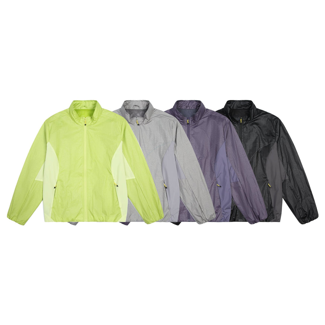 Damen Ultraleichte Lauf- und Windjacke mit Stehkragen und Mesh-Futter Drune